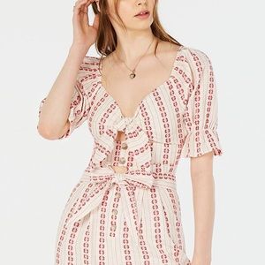 LèRumi Penelope Striped Picnic Crop Top